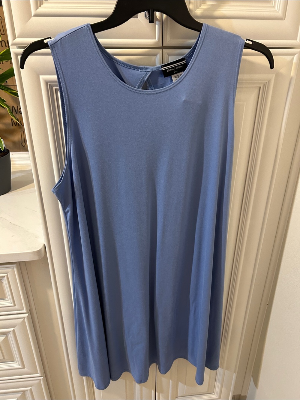 Allison Brittney Light Blue Sleeveless Swing Tank